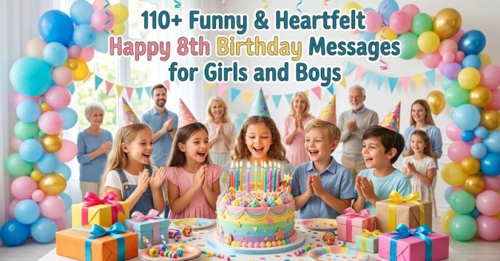 110+ Funny & Heartfelt “Happy 8th Birthday” Messages for Girls and Boys