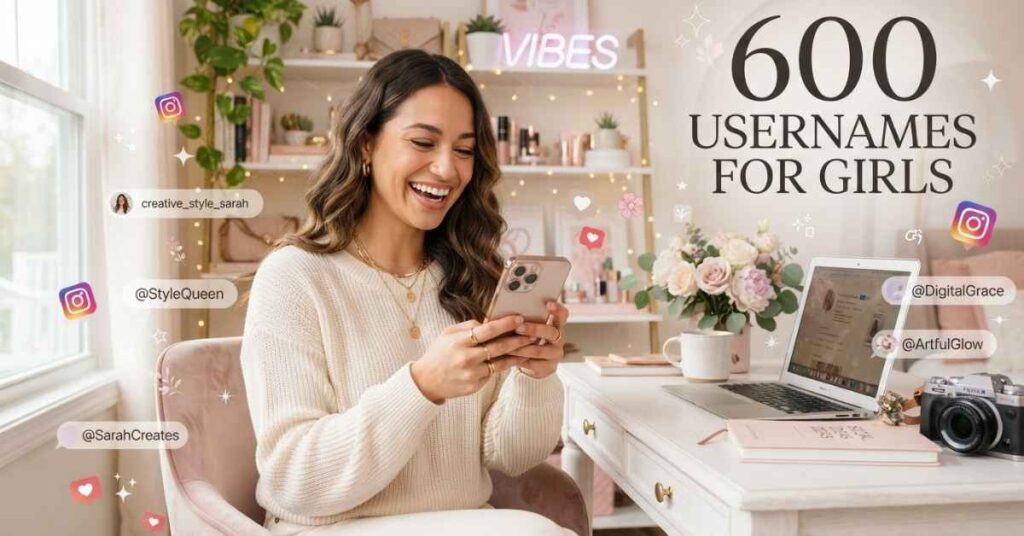 600 Cute, Cool, Trendy, and Unique Usernames for Girls